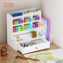 Inclined Wooden Pen Holder Fashion Desktop Office Storage Box with Drawer Newly