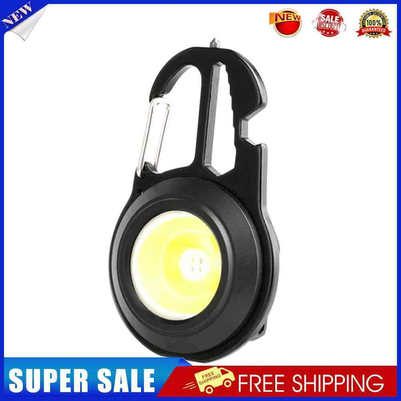 #A Multi-functional LED COB Flashlight Keychain Portable Bottle Opener for Campi