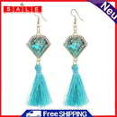 Domybest Crystal Rhinestone Long Tassel Earrings Women Fringe Drop Jewelry