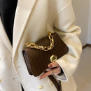 Street Alligator Messenger Bag PU Leather Women Clasp Chain Shoulder Clutch Tote