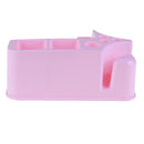 Rectangle Bathroom Cup Holder Rack Shelf Storage Cosmetics Organizer(Pink)