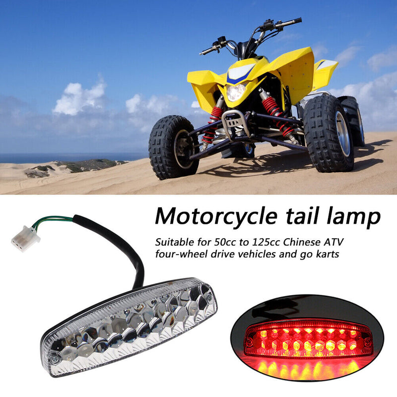 12V 16 LED Motorcycle Rear Tail Brake Lights for 50cc 125cc ATV Quad Kart Newly