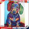 5D DIY Special Shaped Diamond Painting Colorful Dog Cross Stitch Embroidery