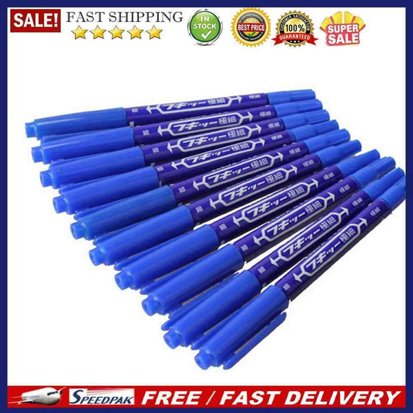10pcs Dual Point Ink Marker Waterproof Permanent Art Sketching Handwriting Pe