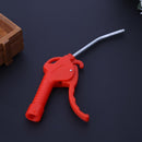Red Plastic Handle Angled Nozzle Air Duster Blow Gun Pneumatic Tool (Short)