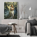 Elf Girl Frameless Picture Oil Paint By Numbers Hand Painted Picture for Home