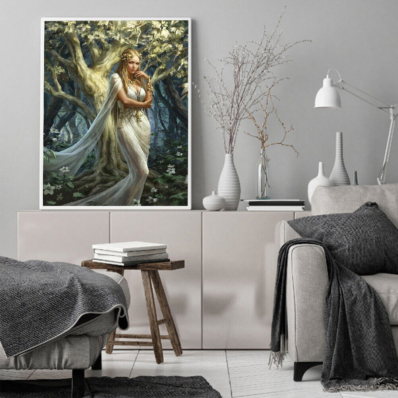 Elf Girl Frameless Picture Oil Paint By Numbers Hand Painted Picture for Home