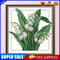 Partial Cross Stitch 14CT Cotton Thread DIY Counted Embroidery Flower May Kitss