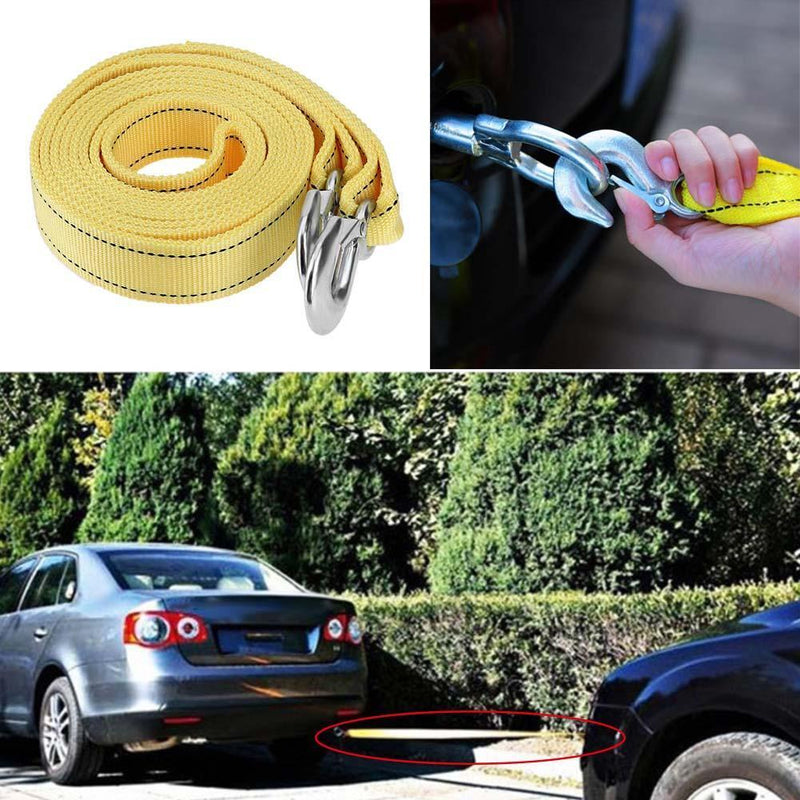 4m/13ft 5 Ton Car Van Tow Rope Heavy Duty Road Recovery Towing Strap
