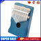 17 Keys Kalimba Wood Mahogany Mbira Thumb Piano Musical Instrument (Blue)