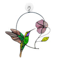 Outdoor Indoor Stained Bird Pendant Glass Window Hanging Ornament Hummingbird