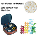 For Purse or Pocket Cute Pill Organizer Portable Daily Small Pill Box