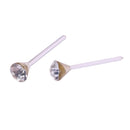 20Pairs Women Cute Round Plastic Pin Earring Ear Studs(White)(2.5mm) Newly