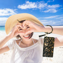 PU Leather Phone Wallet Wristlet Bangle Tassel O Keychain Leopard Women Clutches