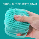Silicone Pet Cat Bath Massage Brush Shampoo Grooming Comb Scrubber (Green) Newly