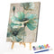 Digital Paint Flowers Painted By Numbers On Canvas Wall