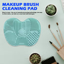 Silicone Makeup Brush Pen Cleaning Pad Suction Cup Scrubber Board (Green) Newly