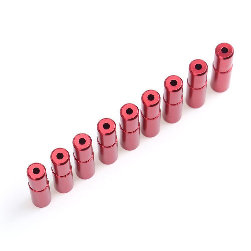 10PCS Mountain Road Bike Bicycle Brake Cable Hose Housing End Cap 5mm(Red)