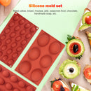 Chocolate Mold 3 Pack Semi Sphere Molds for Making Cake / Jelly / Foam / Soap