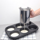 Stainless Steel Cupcake Batter Dispenser Pancake Maker Measuring Cup Tools
