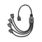 1 To 4 4pin Extension Cable 12V 30cm Power Splitter Extension Cable for Asu
