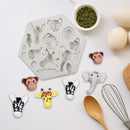 DIY Silicone Chocolate Mold Rabbit Giraffe Animal Fondant Cake Decorating Tools