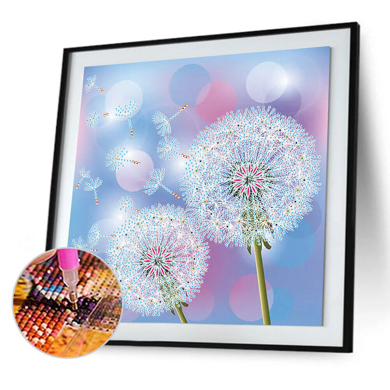 5D DIY Art Dandelion Part Special Shaped Drill Diamond Painting Kit (YX043)