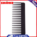 Black Plastic Wide Teeth Comb Wavy Hair Styling Detangling Wide Comb