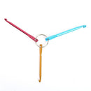 3pcs Hot Mixed Aluminum Knit Needle Crochet Hook Needle Keychain Keyring