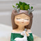 Cartoon Girl Flowerpot Holder Figures Bonsai Pot Vase Home Planter Decorations