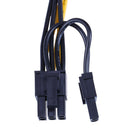 6pin Connector Dual 8 (6+ 2) Pin Port Splitter Power Cord for Graphics Cards