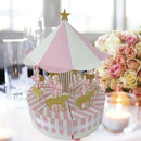 Romantic Carousel Candy Box Wedding Birthday Party Guest Gift Decor (Pink)