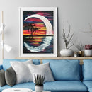 5D DIY Full Drill Diamond Painting Moon Cross Stitch Mosaic Kit Home Wall Arts