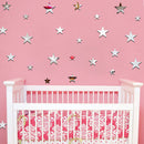 20pcs Cartoon Star Removable Mirrors Wall Stickers Children Room Wall Decor