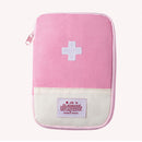 Medicine Bag Outdoor Camping Emergency First Aid Kit Pill Case (Pink S)