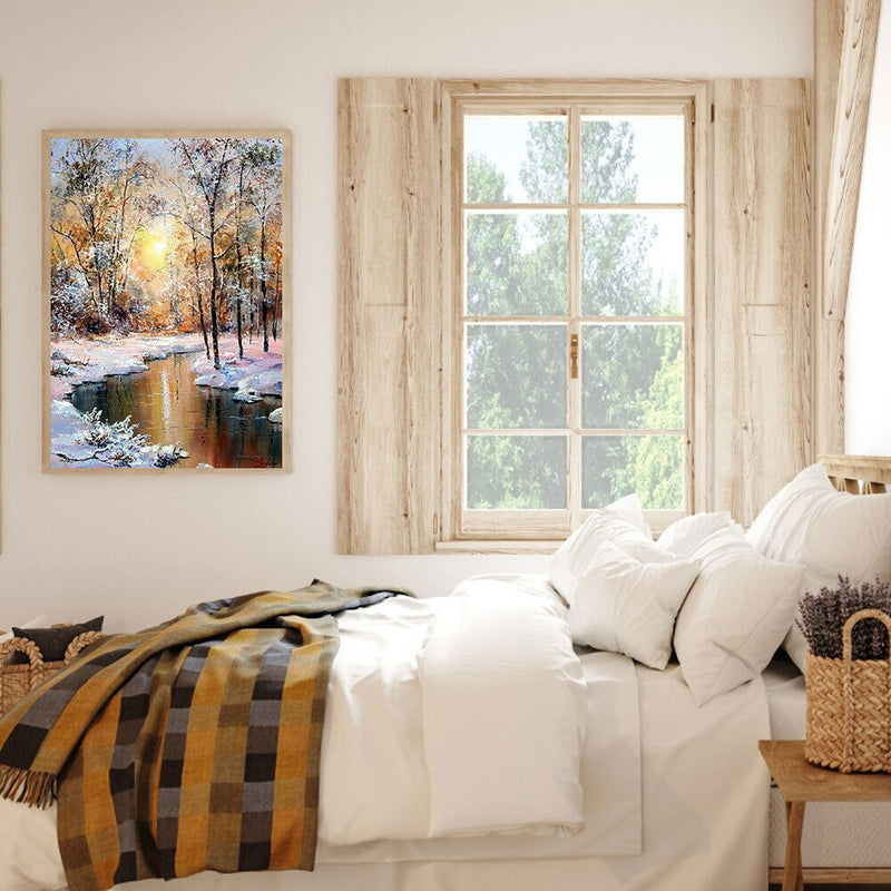 DIY Diamond Painting Kits Full Round Drill Sunset Woods Mosaic Home Decorat