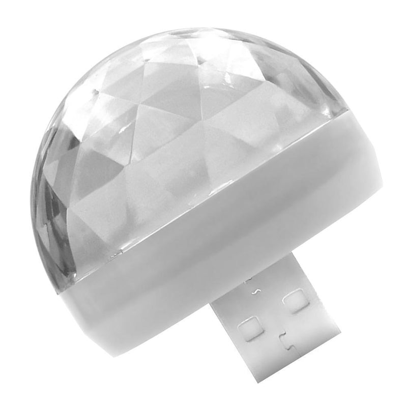 Car LED Atmosphere Lamp USB Mini RGB Decorative Light Auto Styling (White)