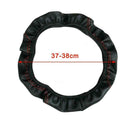 Black+Red Microfiber Leather Car Steering Wheel Protect Cover 38cm Sale N5S7
