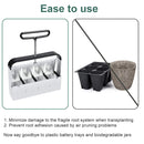 Manual Quad Soil Blocker Mini 4 Hand Held Soil Block Maker for Seedlings Newly