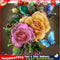 5D DIY Round Drill Diamond Painting Flowers Cross Stitch Embroidery Kit Newly