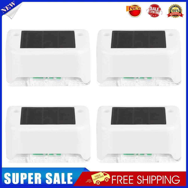 4x Waterproof Solar Deck Step Wall Lights Stairs Fence Lamps (Warm Light)