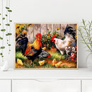 Yard Chicken Partial Oil Paint By Numbers DIY Handpainted Home Decoration Gifts