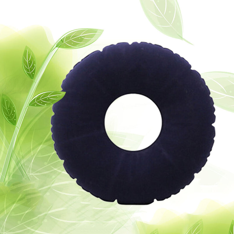 Inflatable Round Seat Cushion Massage Medical Hemorrhoid Pad (Dark Blue) Newly