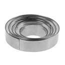 5pcs Stainless Steel Round Sharp Cookie Cutter DIY Cake Mold BakingTools
