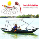 Stainless Steel Fish Buckle Lock Set Live Fishing Lock Belt Stringer (Red)