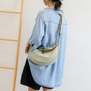 Portable Women Fashion Canvas Messenger Bag Large Capacity Solid Shoulder Pouch