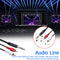 1.5m 1/4 Stereo Male to 2 RCA Male Dual RCA to 6.35mm TRS Audio Adapter Cable