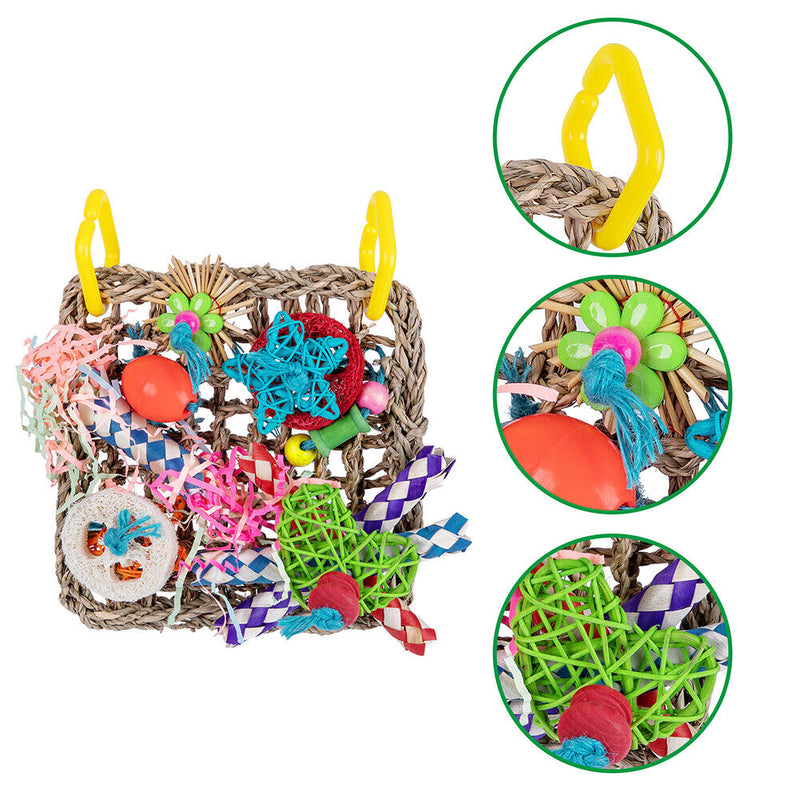 Parrot Chewing Toys Woven Seaweed Hanging Swing Supplies Bird Accessories Newly