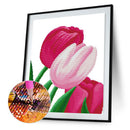 Red Flowers Rhinestone Picture Full Round Drill Diamond Painting Home Decor