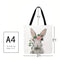 Garuru-Jidong Rabbit Shopping Bag, Printed, Large Handbag